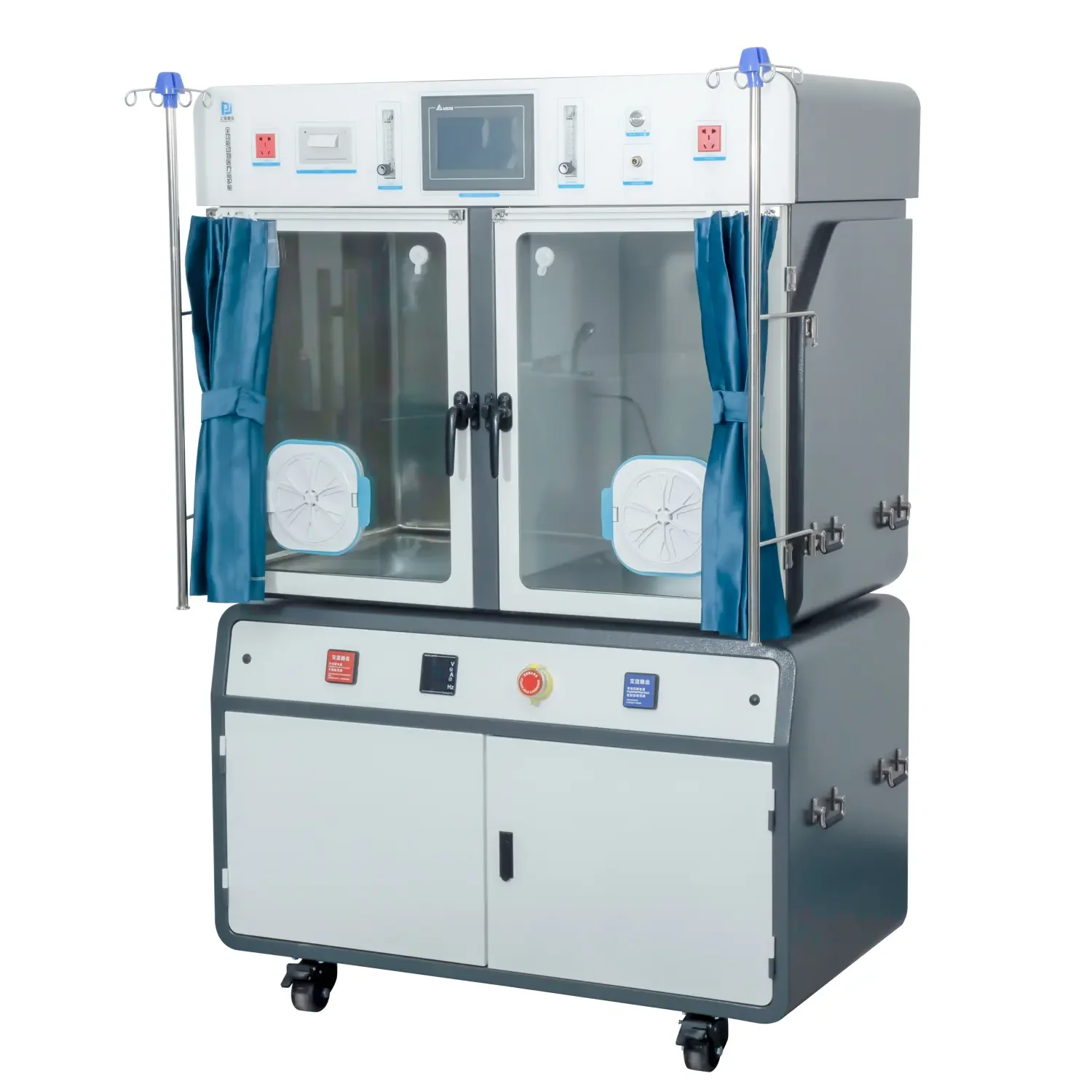 Veterinary Instrument Pujia ICU Unit Puppy Incubator With Double Pad Movable ICU Chamber