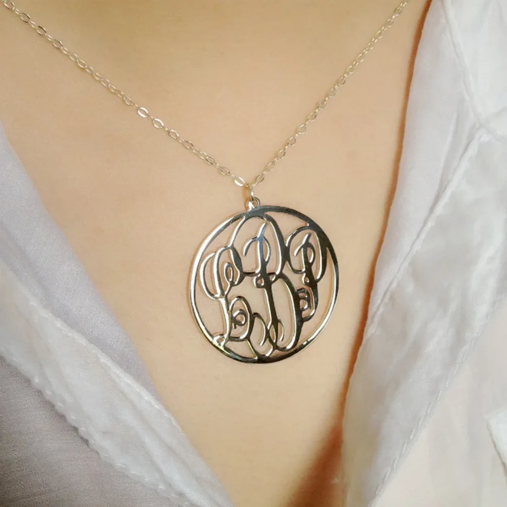 Sifisrri Custom Monogram Necklace for Women Personalized 3 Letters Pendant Stainless Steel Jewelry Handmade Chain Birthday Gift - Image 6