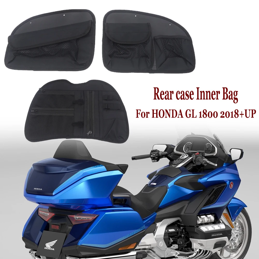 Motorcycle Trunk Lid Organizer Bag Tool Bags Rear Tail Bag Case Black For HONDA GOLD WING GL 1800 Goldwing GL1800 2018+UP