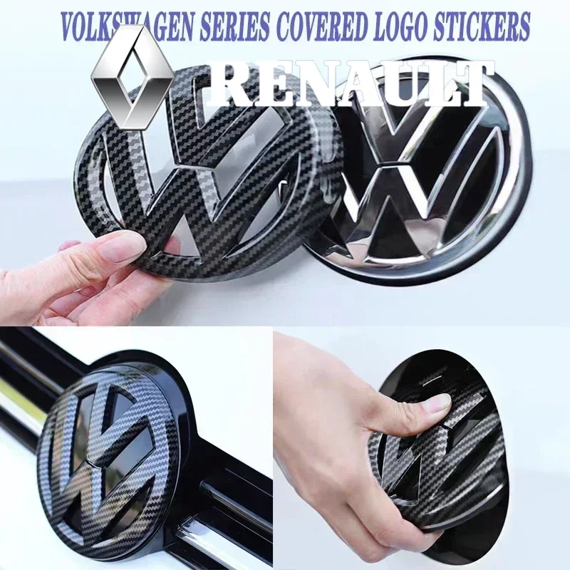 

Car Logo Front Grille Rear Trunk Decoration Sticker Accessories For Volkswagen VW GTI Golf 6 7 8 Polo VW CC Passat Tiguan T-ROC