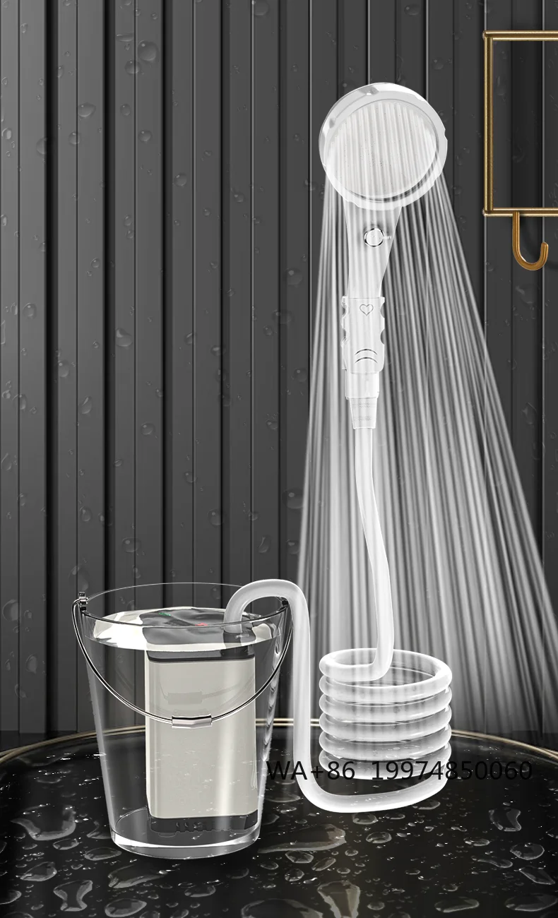 

Portable Camp Shower Pump with Rechargeable Battery, for Portable Outdoor Shower Head for Traveling Portable Shower
