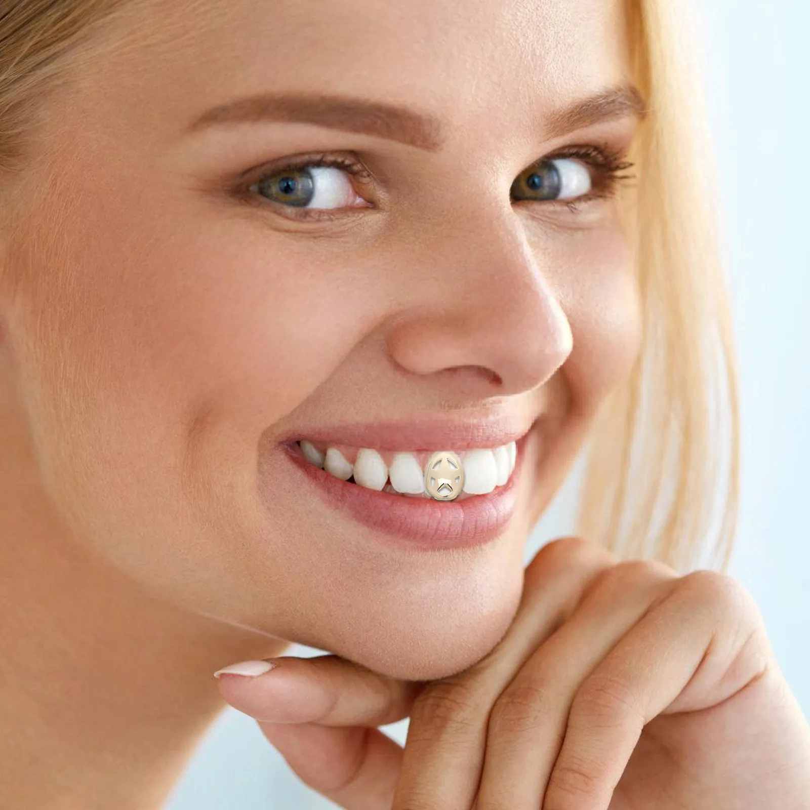 Halloween Tooth Grills With Cross Design Hip Hop Rapper Dental Jewelry, Stylish Teeth Caps