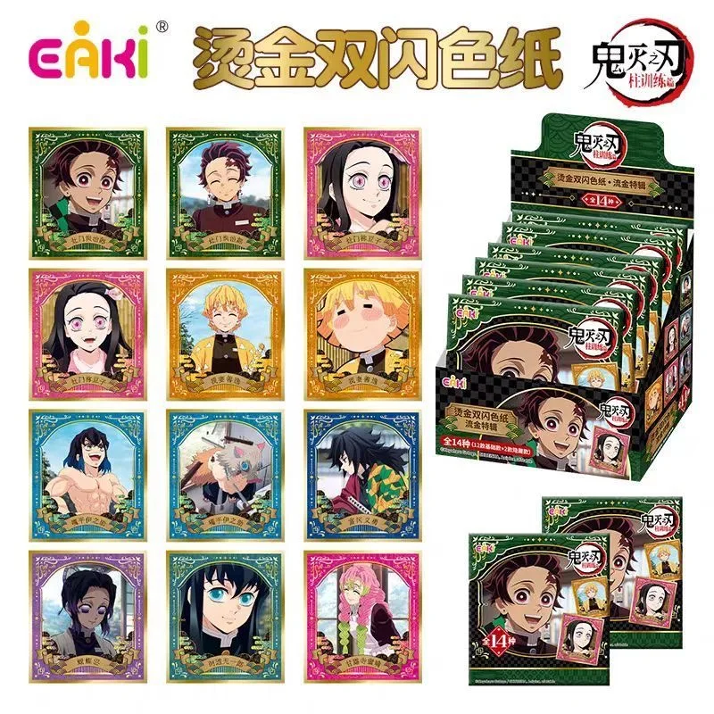Tarjetas originales de Demon Slayer de EKAI, Kimetsu No Yaiba, Hashira Training, estampado en caliente, papel brillante, tarjetas de colección raras limitadas