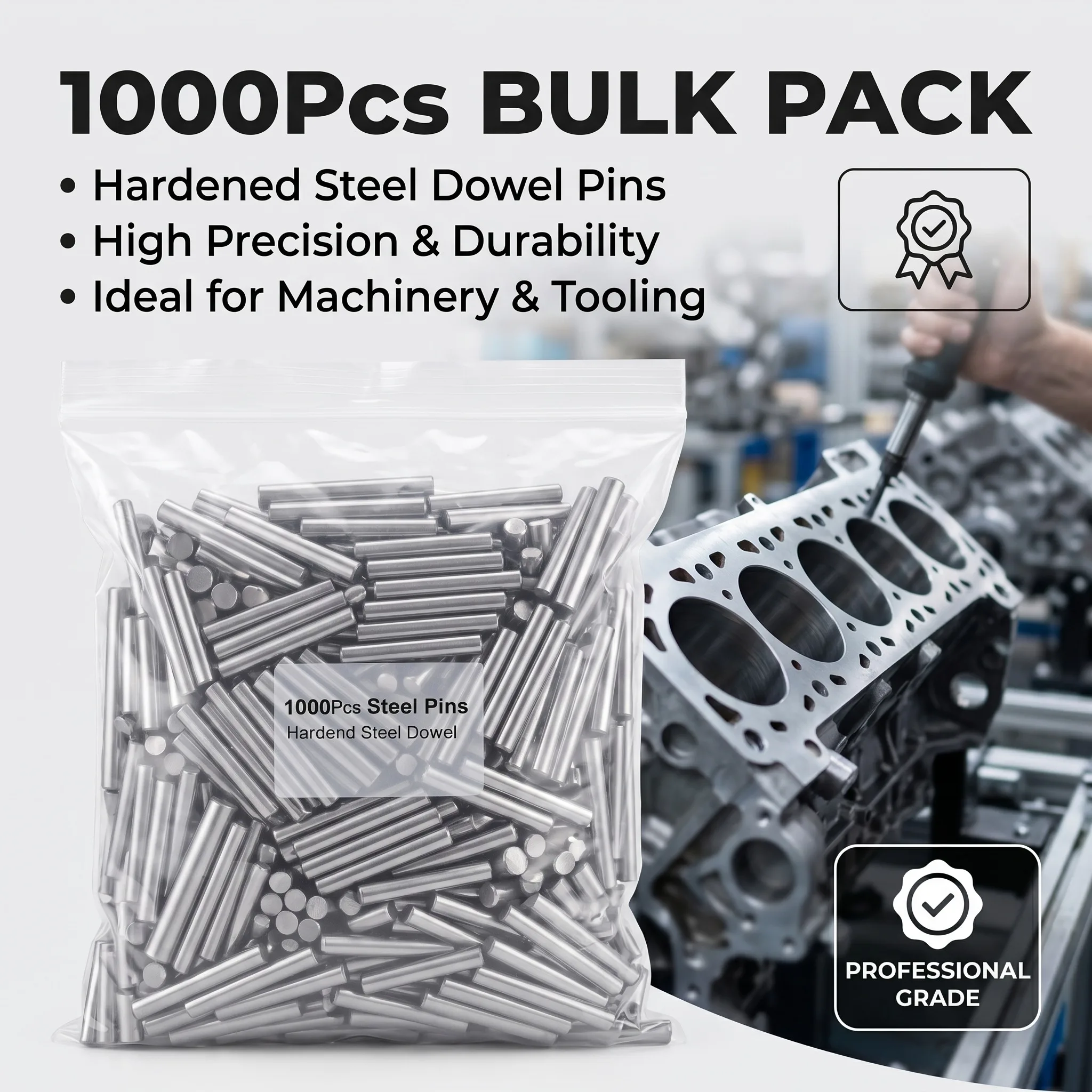 

1000PCS Cylindrical Locating Dowel Pin M1 M1.2 M1.4 M1.5 M2 M2.5 M3 304 stainless steel Fixed Shaft Pins Round Solid Rod