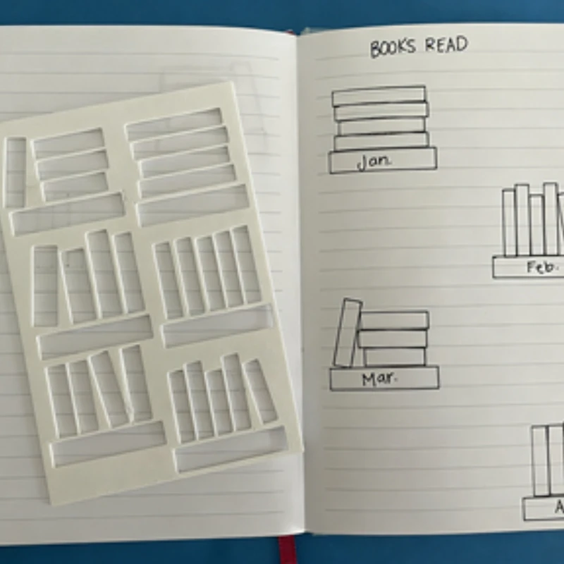 Months Book Tracker Template, Monthly Reading Log Grid, Record Books from January to December, Track Reading Progress Clearly,