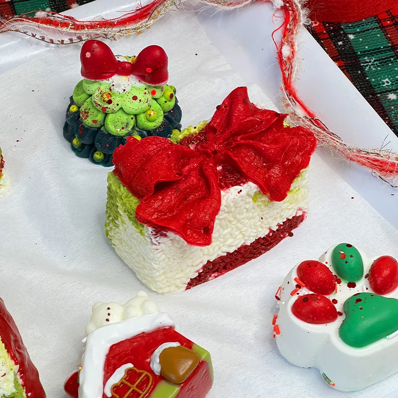 ZOCO عيد الميلاد سيليكون قرصة عيد الميلاد سلسلة قرصة لطيف سوبر الضغط سوبر لينة انتعاش بطيء محاكاة الغذاء اللعب قرصة