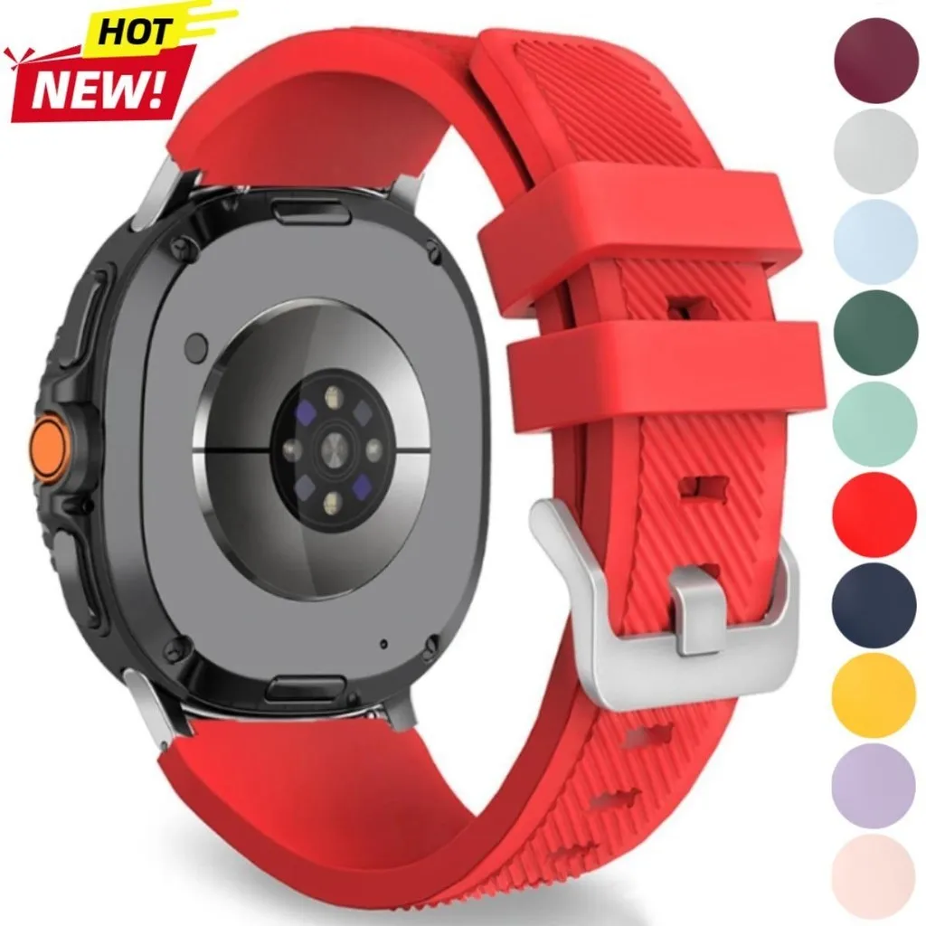 Cinturino in silicone per Samsung Galaxy Watch 8 40mm 44mm/8 Classic 46mm cinturino sportivo per Galaxy Watch 7 47mm Ultra 2025 Correa