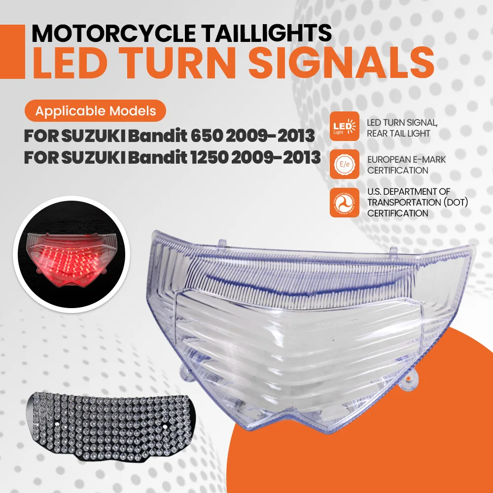 

Светодиодные стоп-сигналы для мотоцикла, указатель поворота, задний фонарь E-Mark для SUZUKI Bandit 650/Bandit 1250 2009-2013