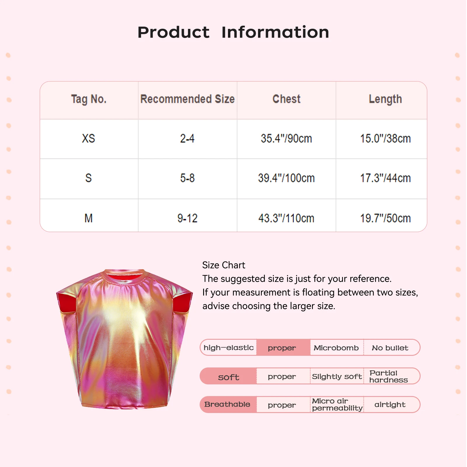 Kids Boys Girls Shiny Metallic Hip Hop Dance T-Shirt Cap Sleeve Round Neck Street Modern Jazz Dance Party Performance Tops