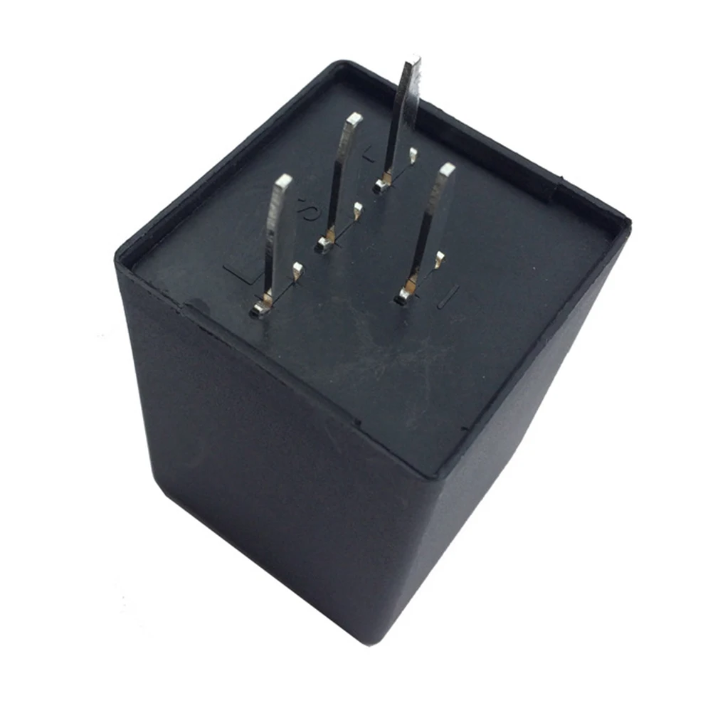 

4-Pin Led Flasher Relay Car Turn Signal Strobe Light Plug Play Fix Bulb Burnt Warning Decoder Black Auto