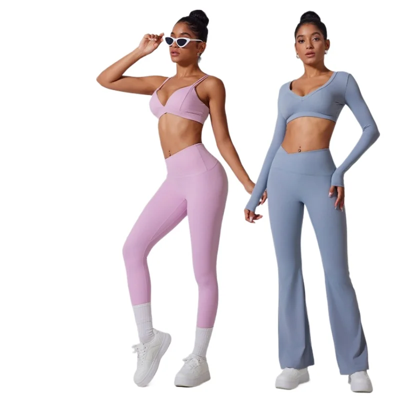 

Cross-border New Yoga Clothing Set Grinding Tight Body Shaping High Waist Fitness Sports