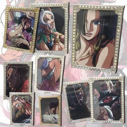 ONE PIECE Metal oil painting inlaid diamond card Yamato Shanks Nico Robin Boa Hancock Sanji ACG boy Toy collection Birthday gift