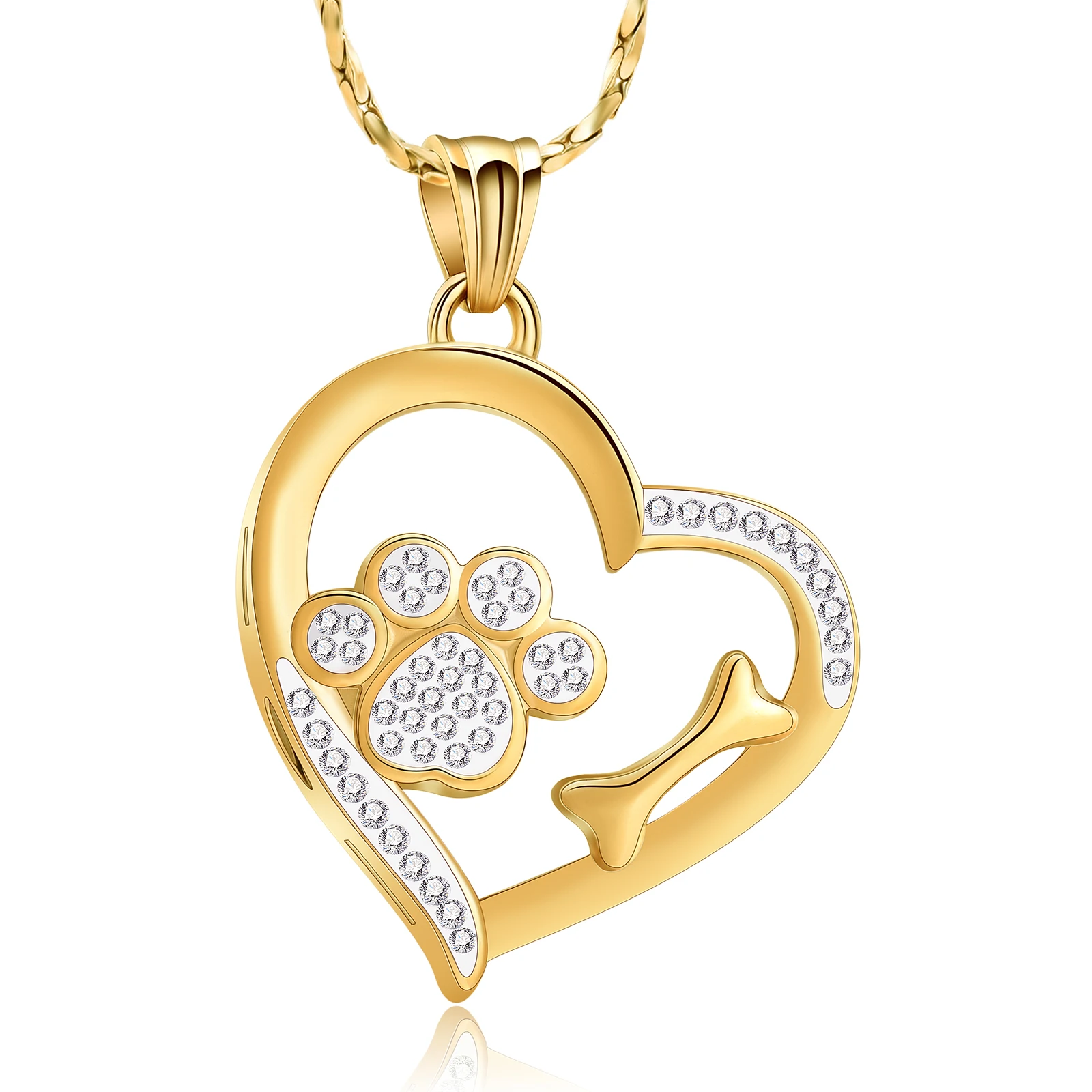 Cremation Jewelry for Ashes Paw Print Heart Urn Necklace Pet Dog Ashes Holder Memorial Pendant Funeral Keepsake for Women Men