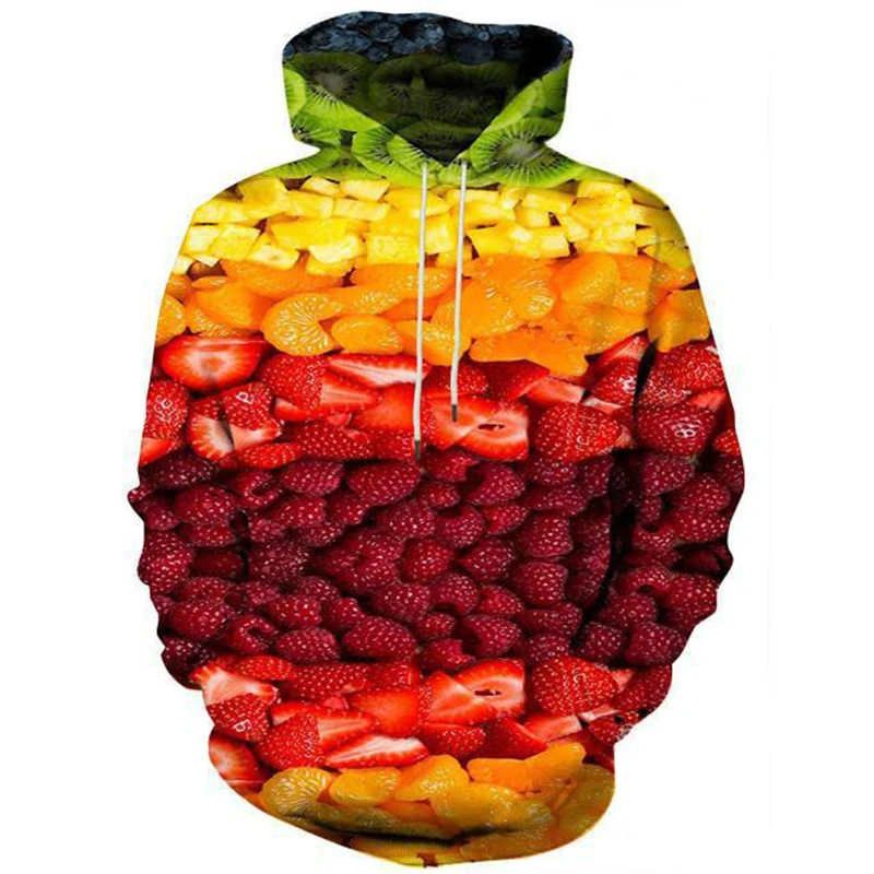 Watermelon Hoodies Kiwi Fruit 3D Printed Men Women Streetwear 2025 Hooded Sweatshirts Pickle Pullovers Male Tops Unisex Clothing