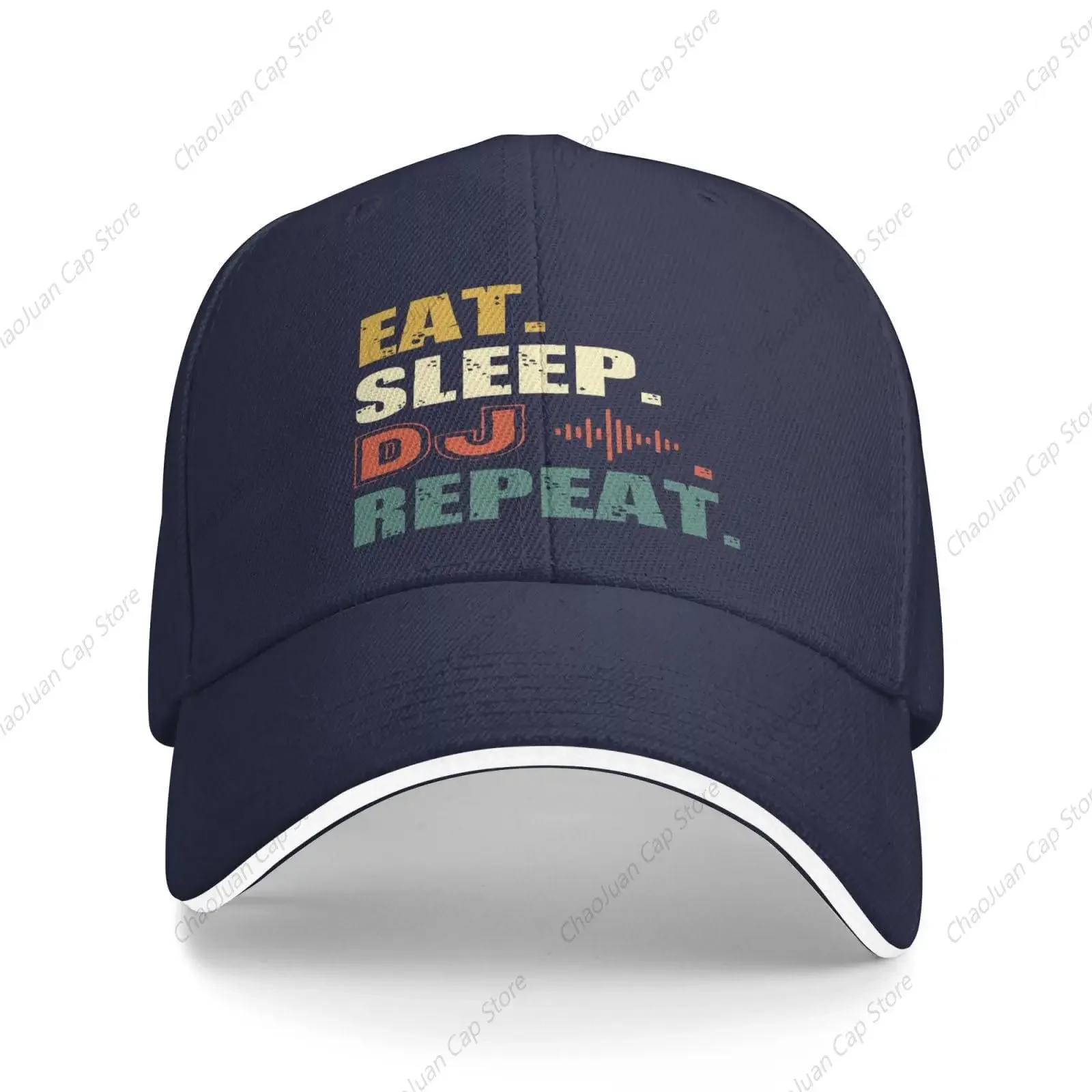 for Men Women Baseball Cap Trucker Dad Hat Eat Sleep Dj Repeat Caps