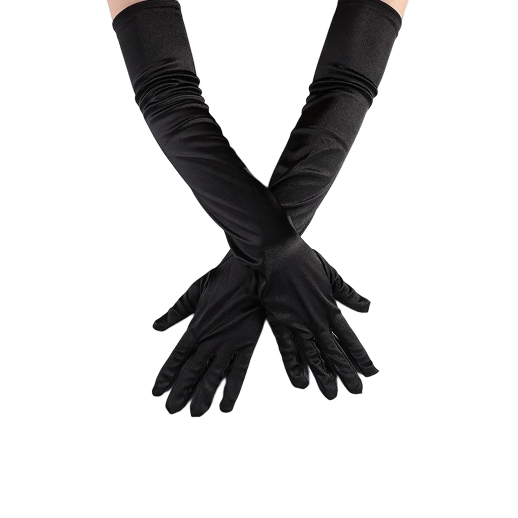 

1 Pair Polyester Women Elbow Length Glove Free Size Cosplay Halloween Nonslip Party Banquet Girls Ladies Gloves