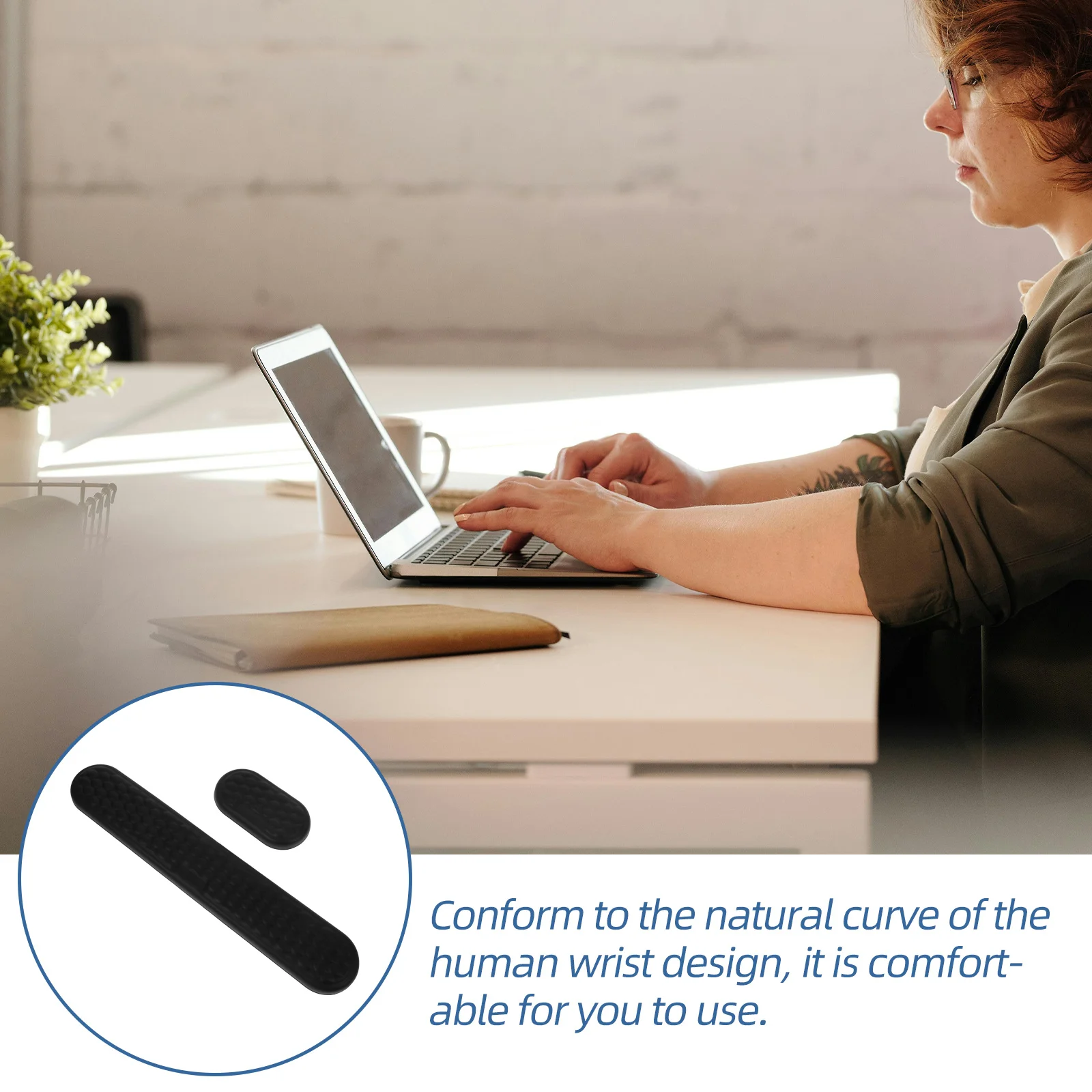 

1Set Comfortable Keyboard Wrist Pad Antiskid Support for Office Gaming Home Computer Supply Keyboard Wrist Pad