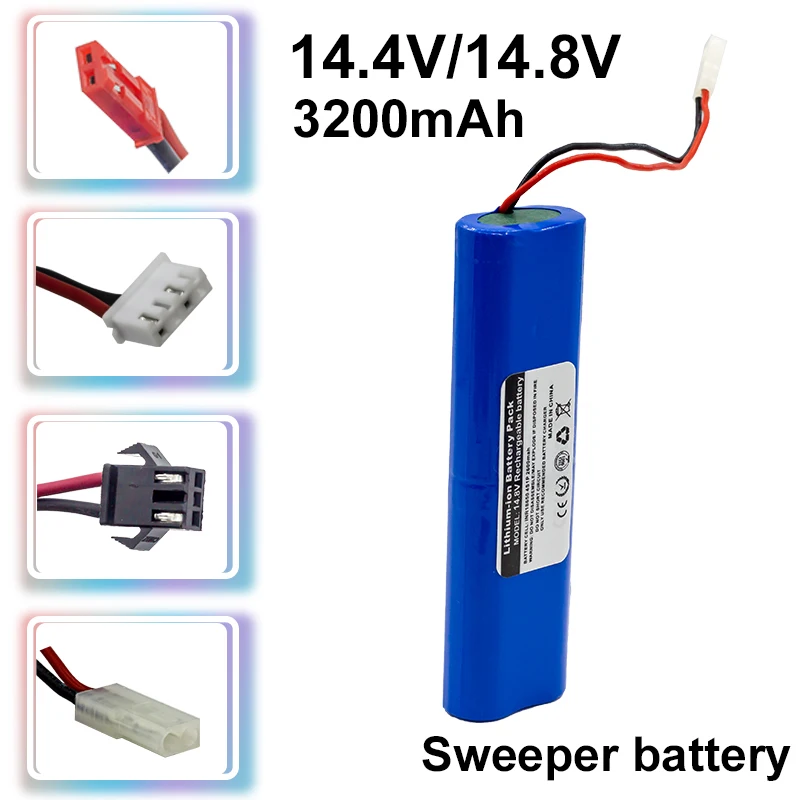 

4s1p 14.4V 14.8V 3200mah Good Quality Battery For ilife V50 V55 V8s V3s Pro V5s Pro V8s X750 Robot Vacuum Cleaner Battery 18650