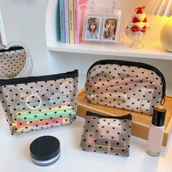 1 pz borsa per cosmetici da donna alla moda organizzatore di stoccaggio in rete per cosmetici astuccio da viaggio per ragazza pennello toilette borse per trucco custodia