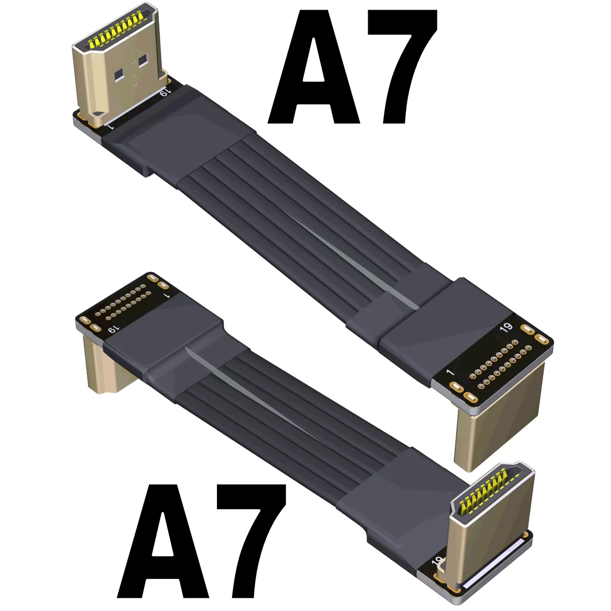 

HDMI-совместимый 2,1 A-тип «папа-папа» Встроенный плоский удлинительный видеокабель поддерживает 2K/240 Гц 4K/144 Гц для удлинителя видео HDTV