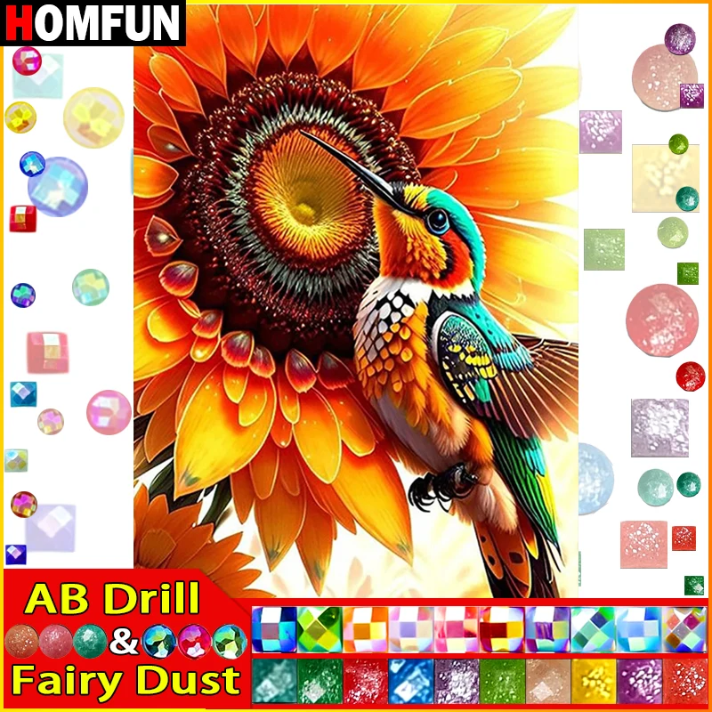 HOMFUN Fairy Dust AB Diamond Painting Full Square/Round Drill 5D DIY 