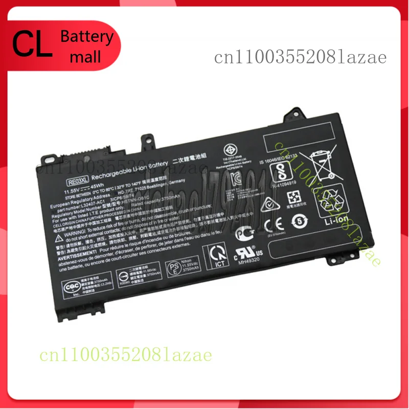

New Genuine RE03XL Battery for HP ProBook 430 440 450 G6 Pro 13 G2 HSTNN-OB1C