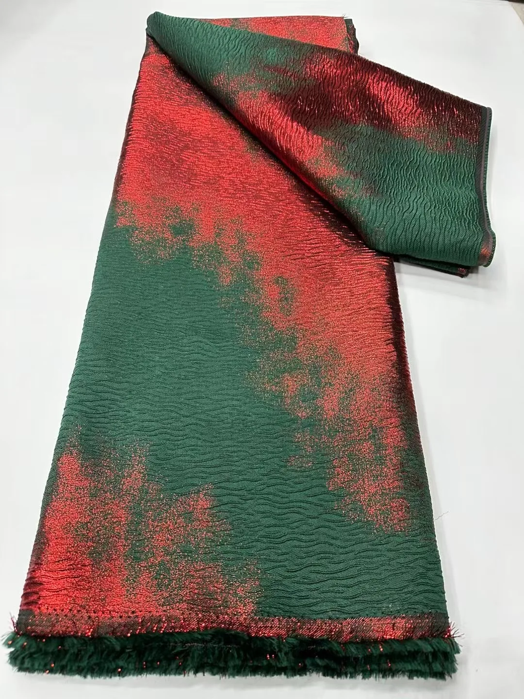 

African Brocade Lace Fabrics 2025 Latest Nigerian French Tulle Damask Lace 5 Yards Jacquard for Sewing Women Party Dress HCW6292