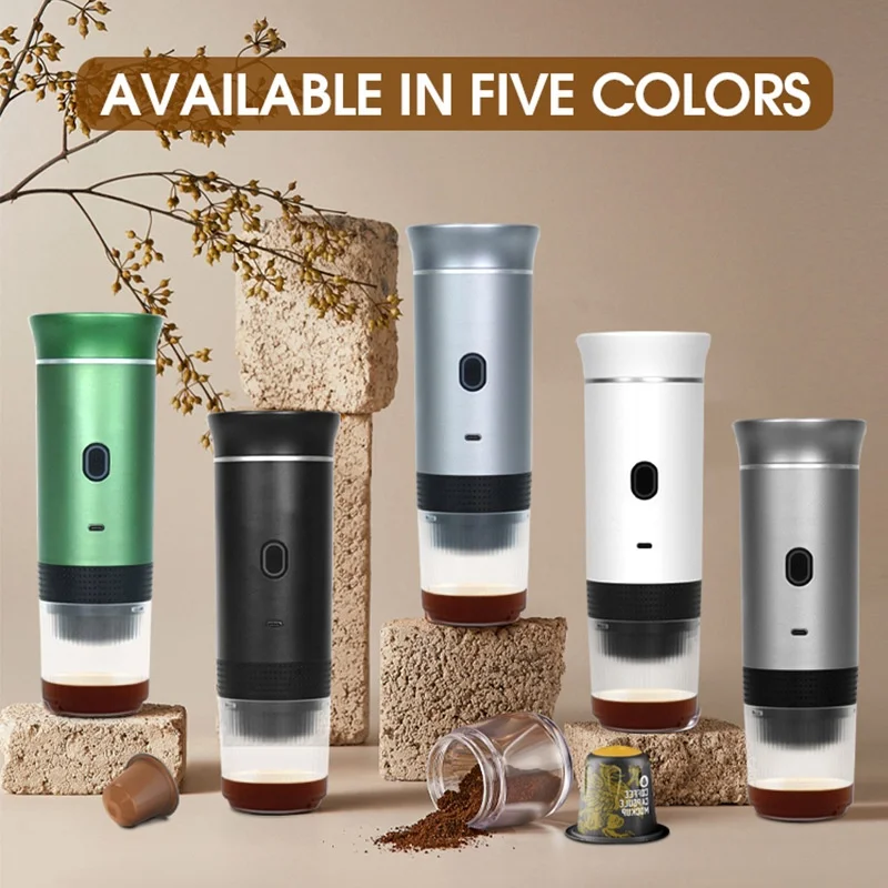 Coffee Accessories 3 In 1 Portable Capsule Espresso Coffee Machine Electric Heating Coffee Maker For Travel Outdoor Home Brewing
