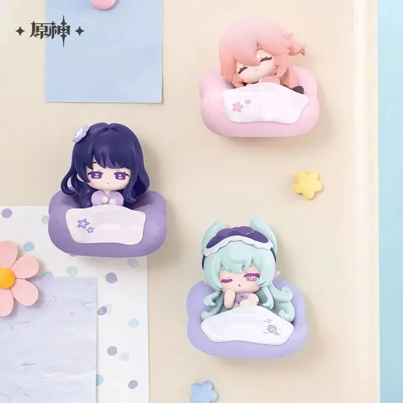 miHoYo Official Game Genshin Impact Q version Refrigerator Sticker Yoimiya Kamisato Ayato Anime Decoration Cosplay Xmas Gifts