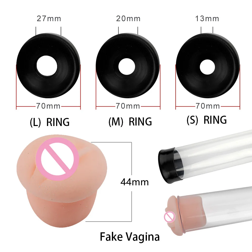 Penis Pump Sex Toys Men Penis Extender Enlargement Delay Lasting Trainer Cock Dick Growth Vacuum Pump for Adult Penis Expand