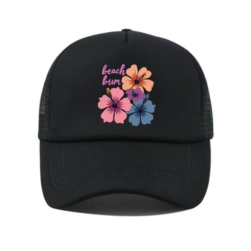 Three-flower style baseball cap large head circumference sun protection hat women's simple versatile men's outdoor sports hat