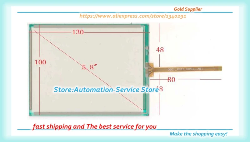 New Touch Screen Glass Panel Use For TR4-058F-13 130*100 or 130*97mm 5.8 Inch