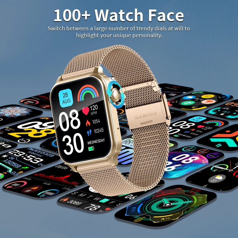 LIGE Smart Watch Men Women Luxury Bluetooth Call 600mAh Battery Women's Health Monitor Waterproof Smartwatch New For Android iOS