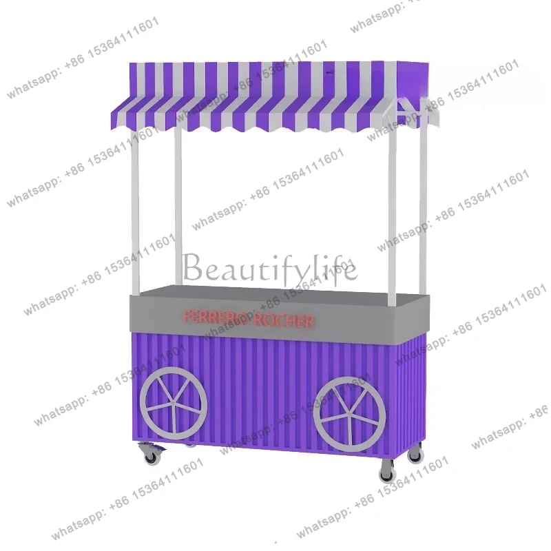 

Tieyi Night Market Snack Cart Shopping Mall Sales Cart Outdoor Movable Float Brand Store Display Promotional Cart