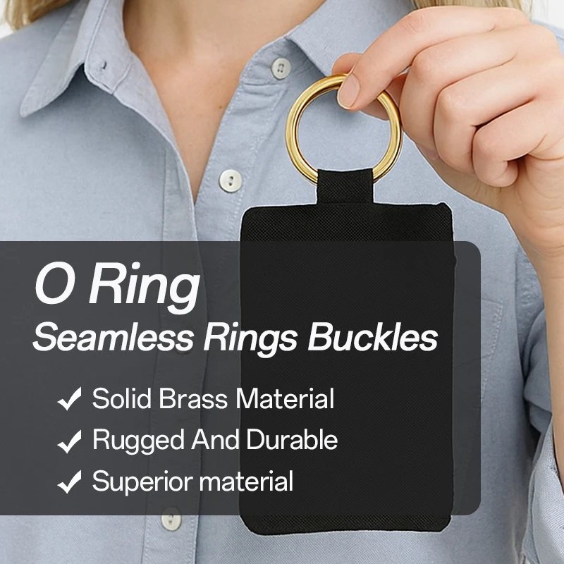 

2/5/10Pcs 8-51mm Solid Brass Buckle Seamless O Ring Metal Buckles Backpack Webbing Belt Bias Carabiner Rings Crafting Supplies