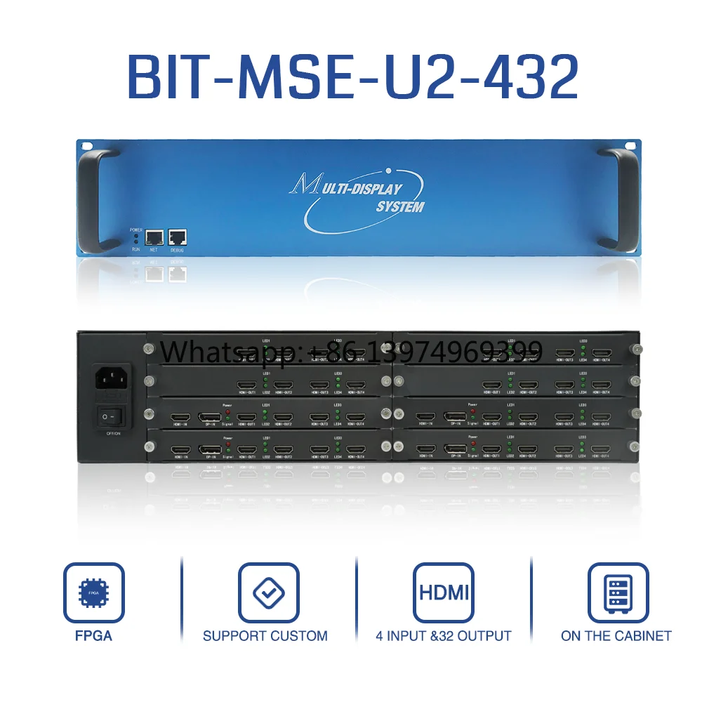 BIT-MSE-U2-432, Ultra High Definition, 4 Inputs 32 Outputs for Conference Room, Point to Point, Customized
