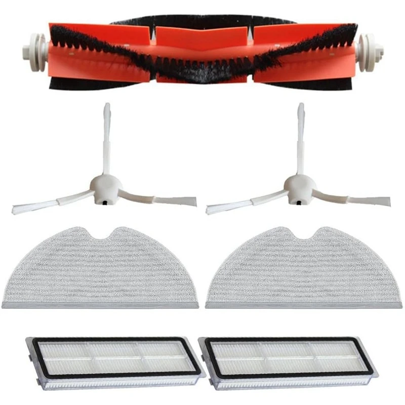 ملحقات لقطع غيار مكنسة الروبوت L600، فرشاة جانبية رئيسية، فلتر Hepa، ممسحة قماش-ABAM