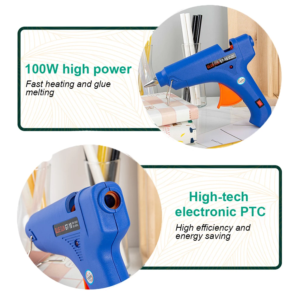 Imagem -05 - Pistola de Cola Quente com Bastão de Cola Temperatura Térmica Elétrica Aquecedor de Alta Temperatura Faça Você Mesmo Repair Tool 10 Pcs 11x200 mm 100w