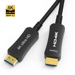 Long Optical HDMI-compatible Cable 100M 8K@60Hz 4K@120Hz HD Fiber Optic Ultra High Speed 48Gbps HDR HDCP2.2 2.3 for Apple-TV Ps5