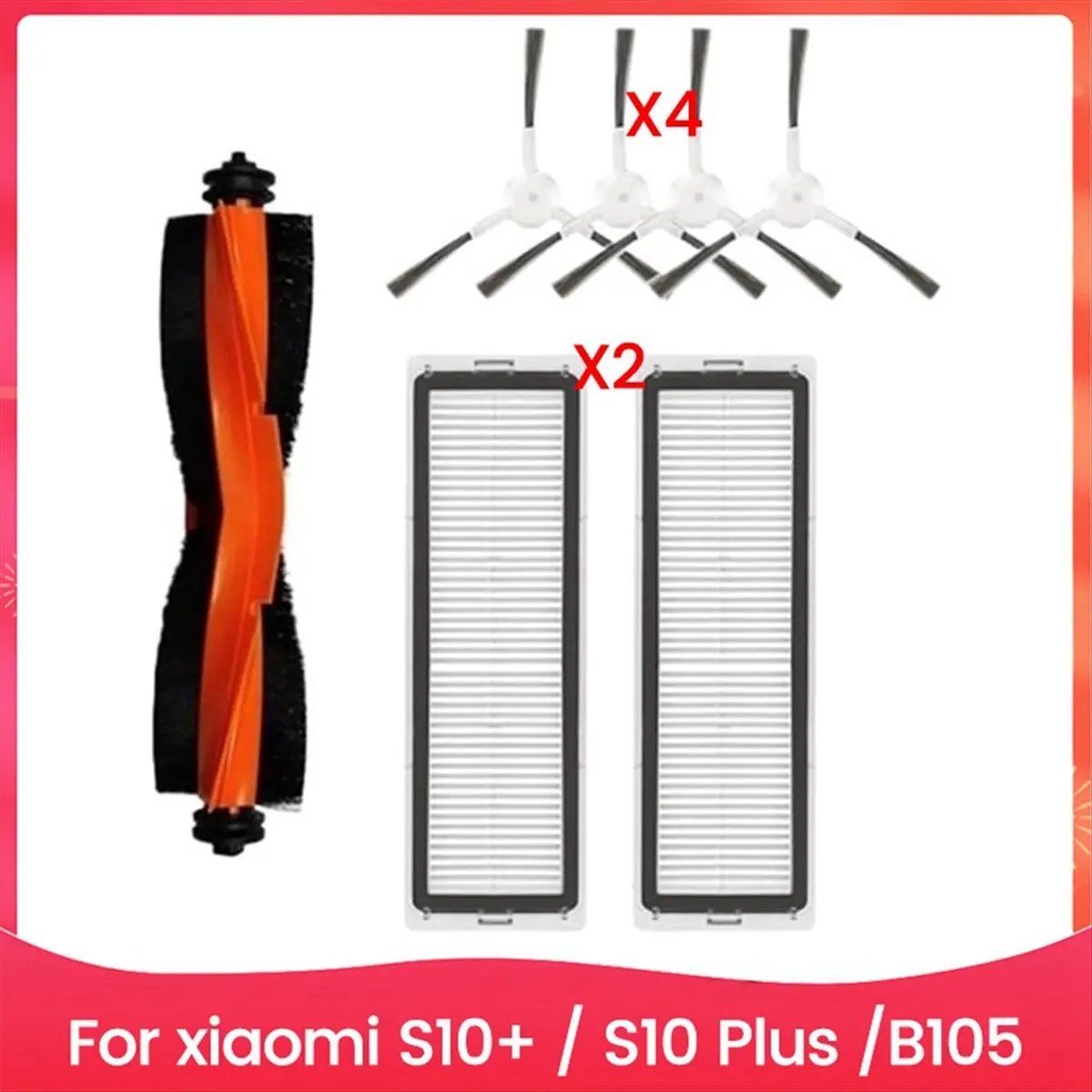 

Для робота-пылесоса S10 + / S10 Plus / B105, аксессуары, основная боковая щетка, HEPA-фильтр, запасные части для швабры [Zhenyi-TFBC]