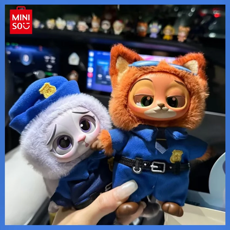 

New Genuine Miniso Disney Zootopia Vinyl Face Blind Box Toys Trendy Surprise Box Cartoon Nick Judy Pendents Dolls Children Gifts