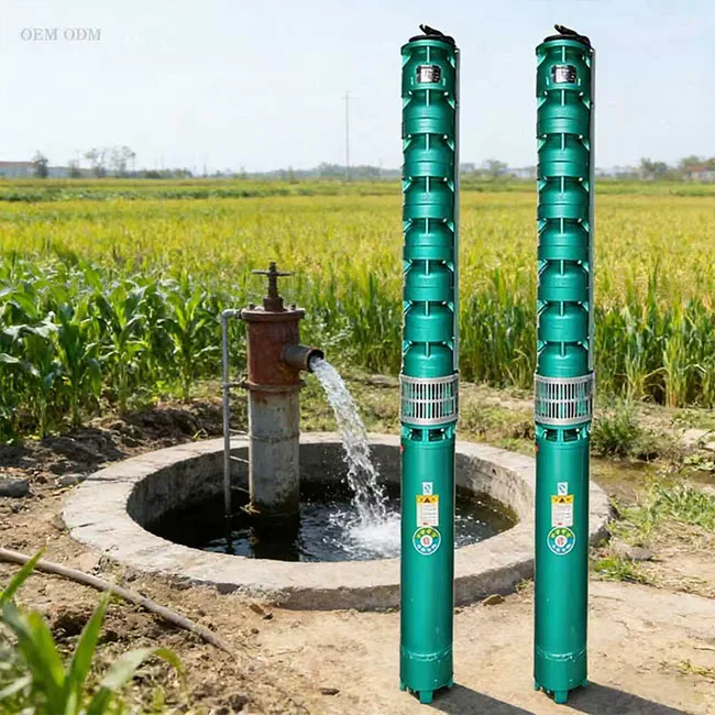 4 Inch Cast Iron Deep Well Pump 100m Lift Multistage Submersible Pump High Head Large Flow For Agricultural Irrigation OEM