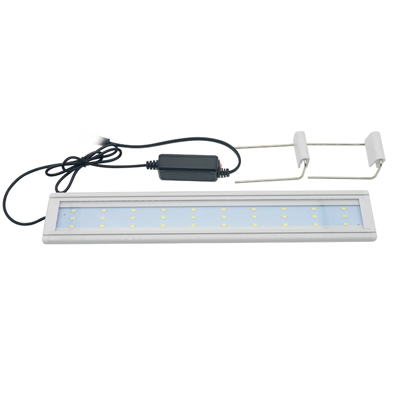 Aquarium LED Light Super Slim Fish Tank Aquatic Plant Grow Lighting Waterproof Bright Clip Lamp Blue LED 18-72cm for Plants 220v