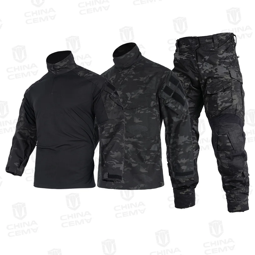 Hunting Jacket For Man 2024 New Autumn Waterproof Tactical Camouflage Outdoor Training Long Sleeve Combat Set High Quality