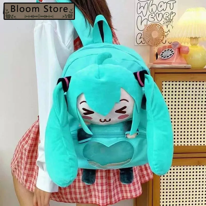 

Japanese Cartoon Fashion Cute Backpacks Sweet Kawaii Zipper Patchwork Ita Bags All Match Transparent Women Students Schoolbags