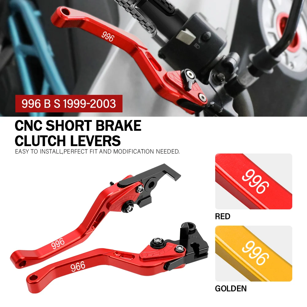 For DUCATI 996 998 B S R 996B SPS 1999-2003 996R Motorcycle Adjustable Brake Clutch Levers Handle CNC Aluminum Accessories