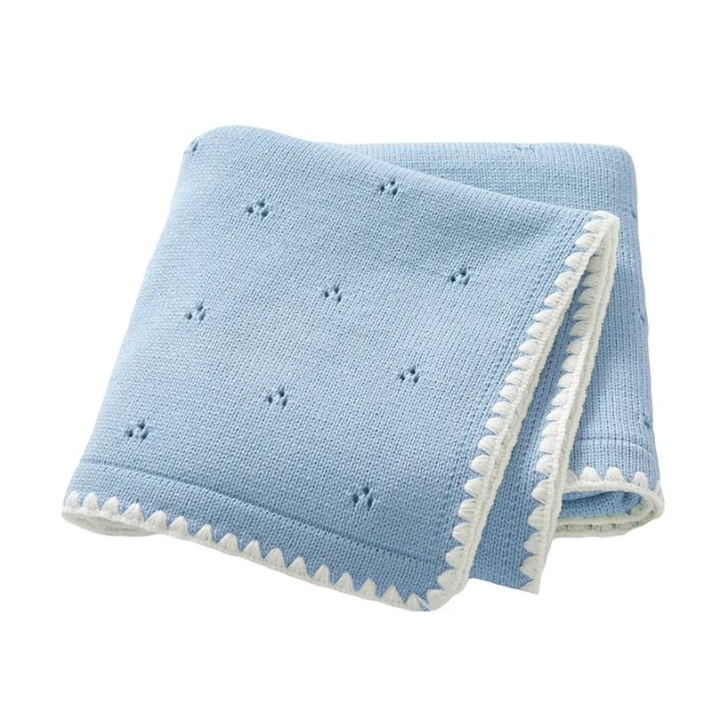 

Cotton Baby Swaddle Wrap Blankets for Stroller 90*70cm Newborn Infant Boys Girls Dual-Use Soft Knit Bedding Cellular Comfortable