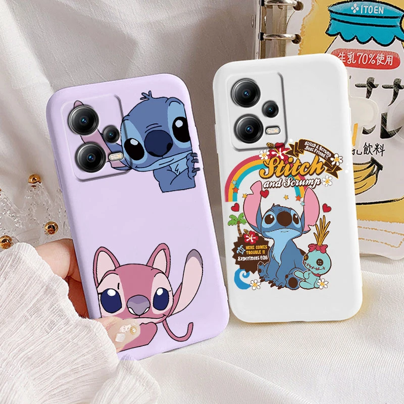 For Poco X5 X 5 Pro 5G Case Bumper Cute Cartoon Stitch Love Silicone Soft Phone Cover For Xiaomi PocoX5 X5Pro Capa Funda Couple