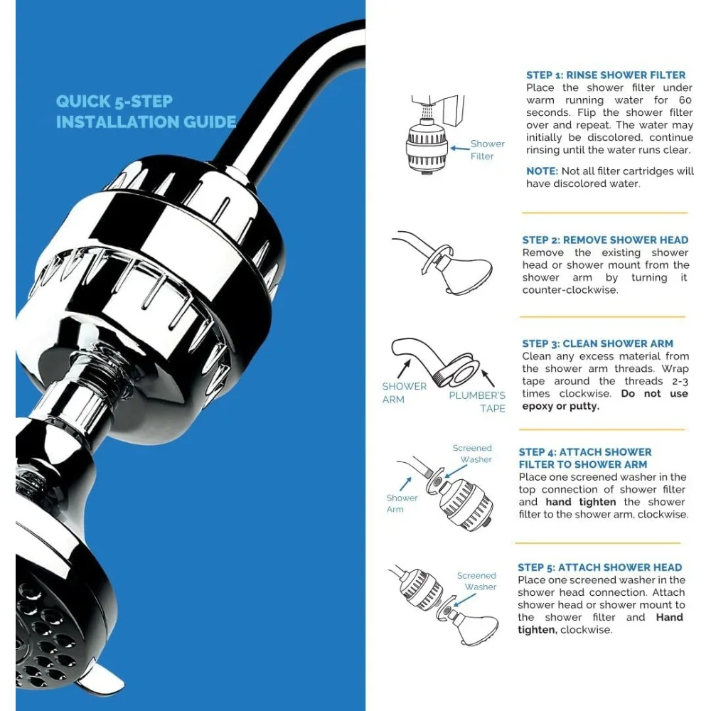فلتر دش AquaBliss عالي الإخراج: يعزز صحة البشرة ويقلل من الحكة والقشرة والأكزيما #3