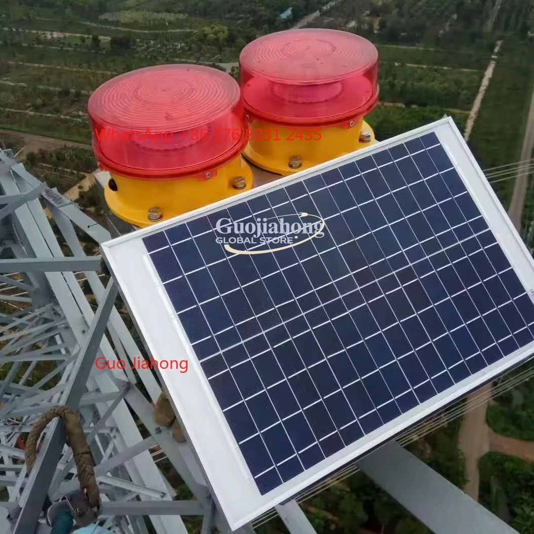 

Автономный заградительный фонарь средней интенсивности на солнечной энергии Встроенные солнечные панели L-864 Двойной башенный заградительный фонарь